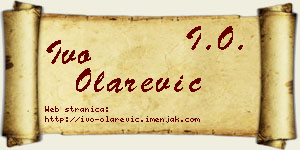 Ivo Olarević vizit kartica